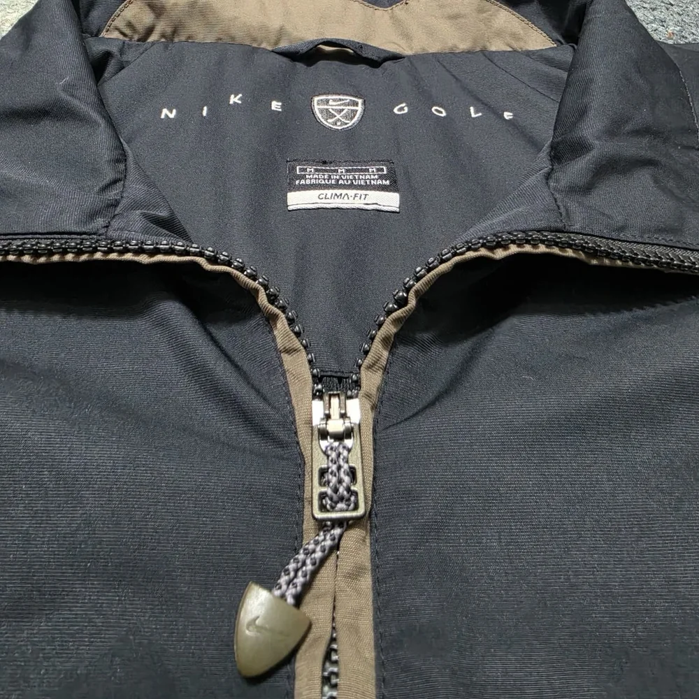 Nike Golf Clima Fit Jacket Mens M Gray Tan 1/4 Zip Windbreaker Lightweight - Picture 4 of 9